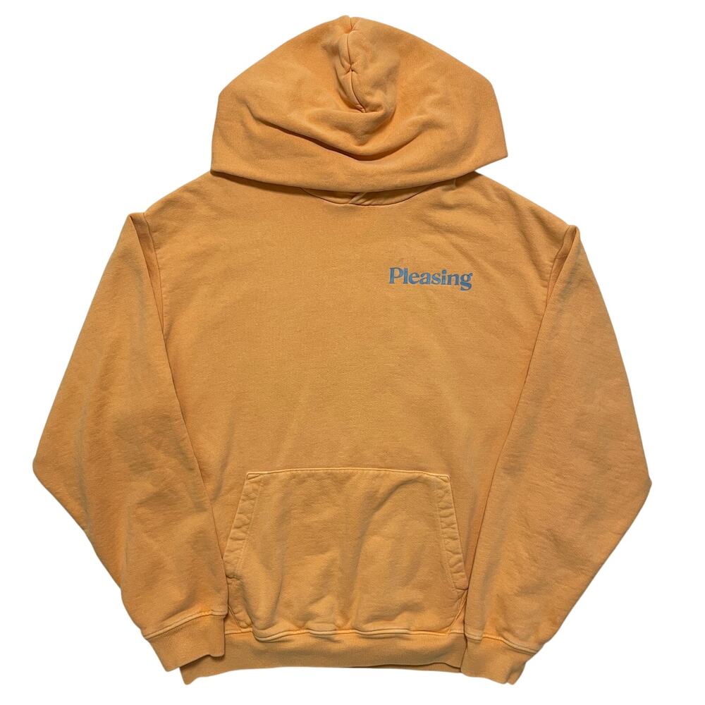 Pleasing Harry Styles Sunset Orange & Blue Hoodie Pullover Sweatshirt Size S